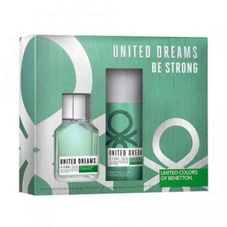 United Dreams, be strong EDT 100ml + Deo Spray 150ml Homem set UNITED COLORS OF BENETTON